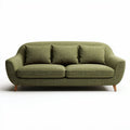 Brown fabric sofa with stainless steel legs 180 x 90 x 75cm for living room